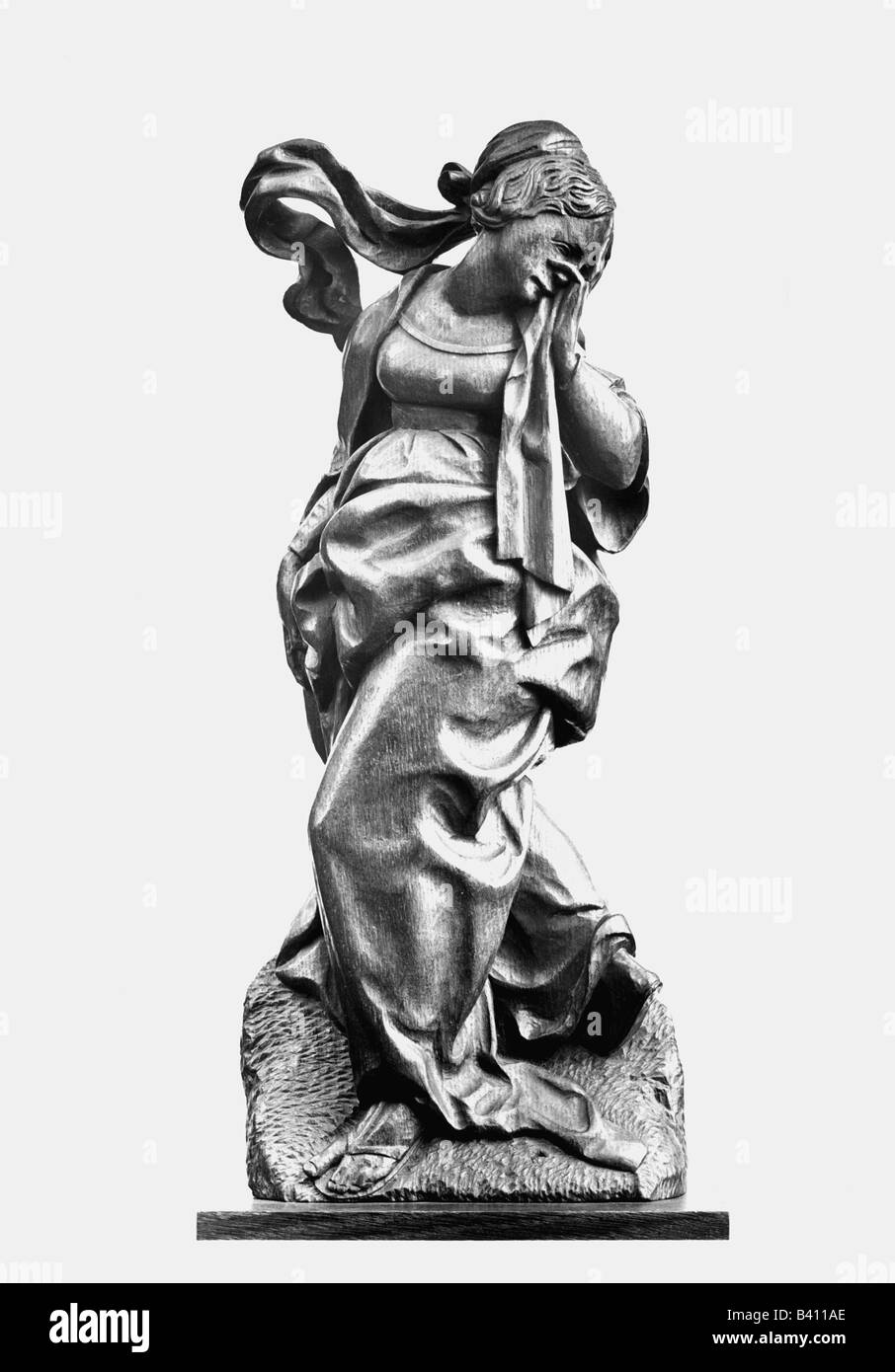 Mary Magdelene, saint, figure from the New Testament, full length, sculpture, wood, Holland, circa 1530, Deutsches Museum (German Museum), Berlin, Stock Photo