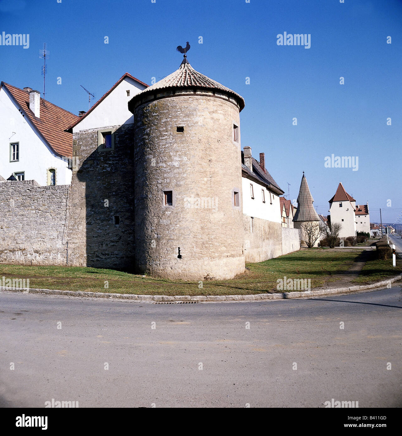 City wall from 15th century ad at pointgraben hi-res stock photography ...