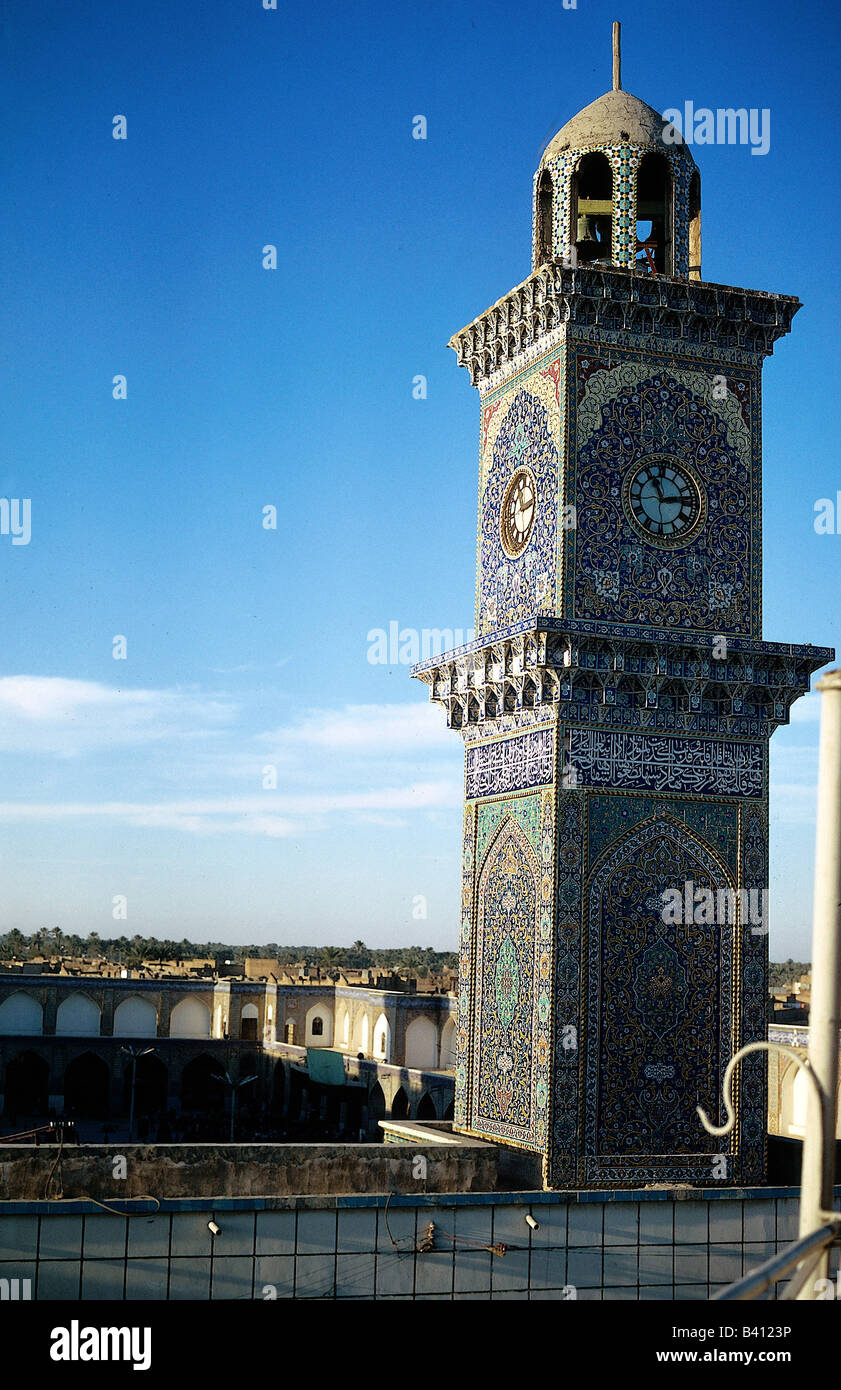 geography / travel, Iraq, Khadimain, Shiite mosque with clock tower, religion, Islam, , Stock Photo