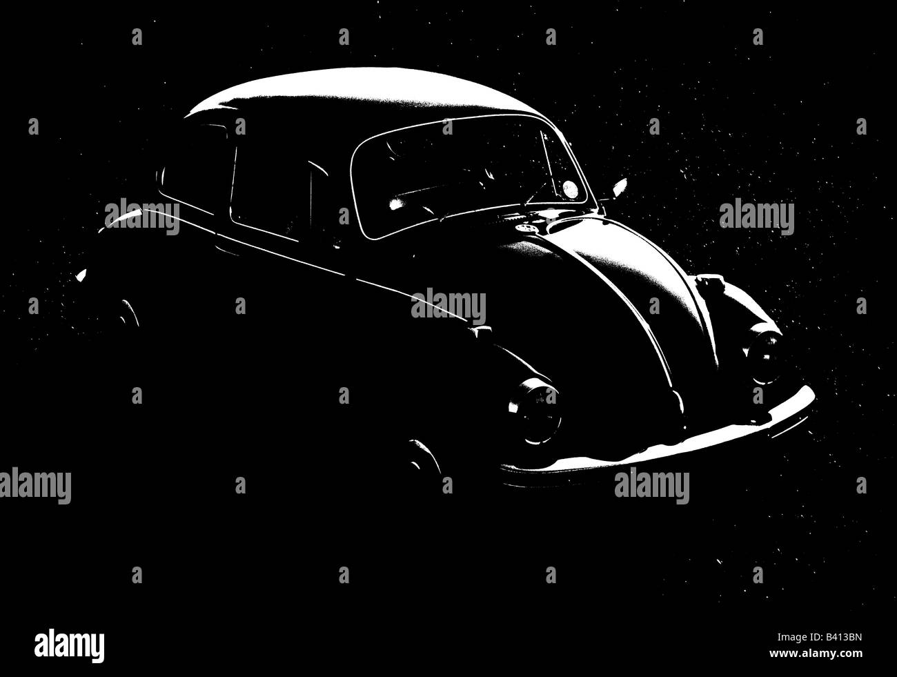 Volkswagen Beetle. car auto classic art abstract Stock Photo