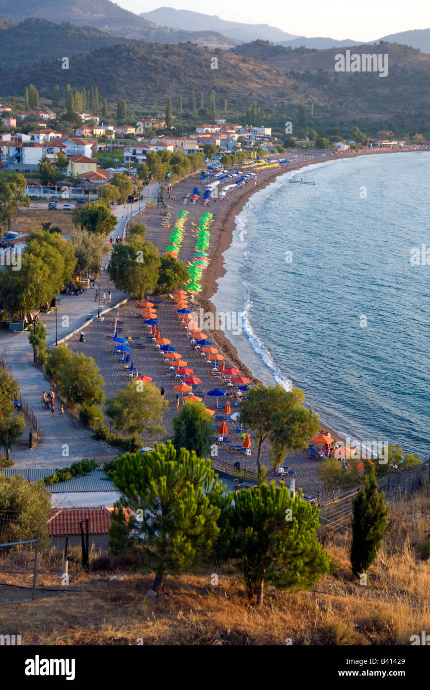 Anaxos beach lesvos greece Stock Photo