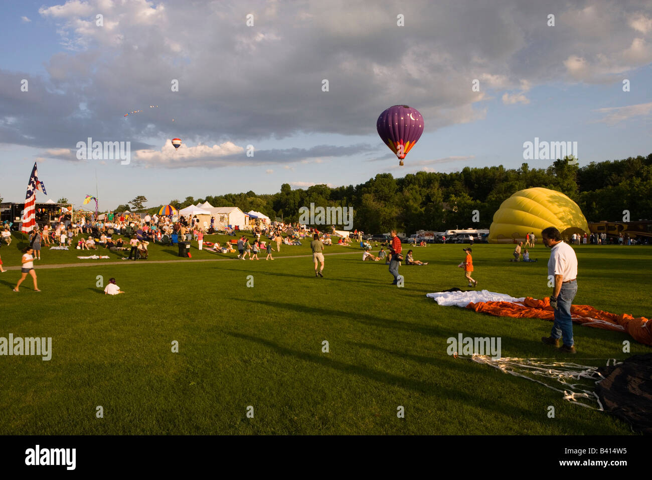 Balloons at the Quechee Balloon Festival Vermont USA Stock Photo Alamy