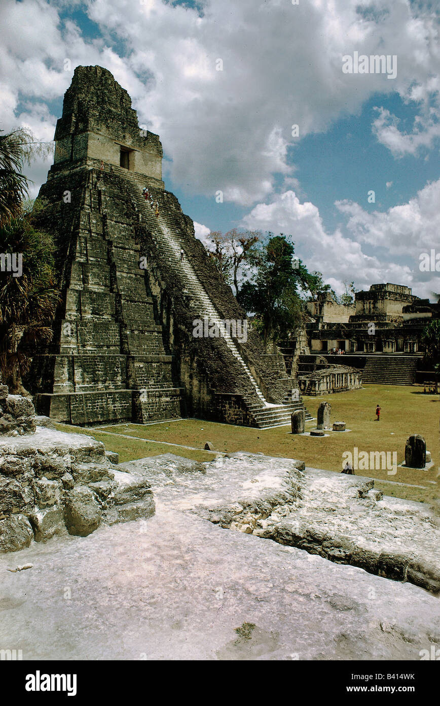 Geography travel guatemala tikal maya hires stock photography and