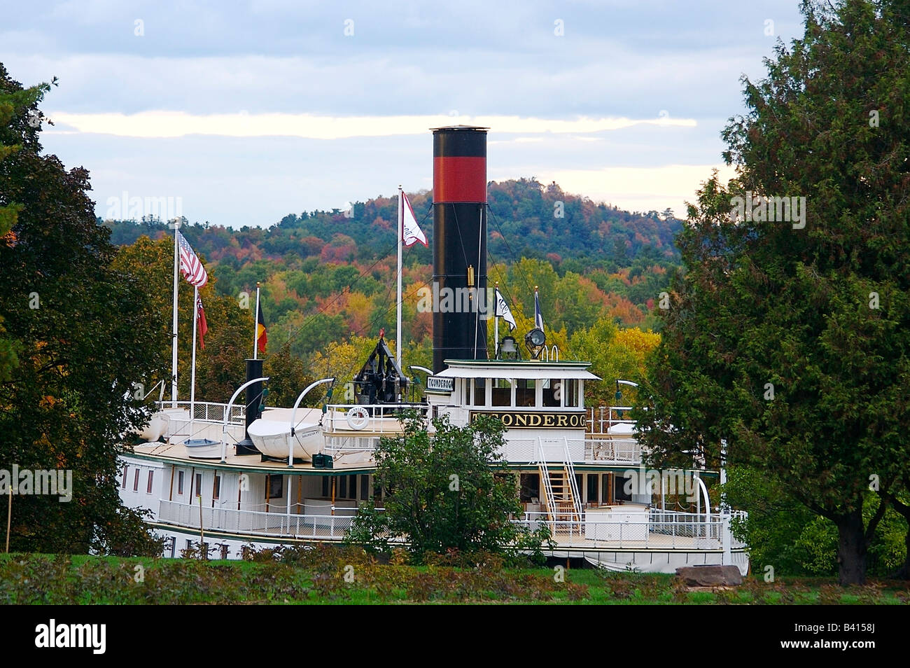 North America, USA, Vermont, Shelburne. Ticonderoga Steamboat at the