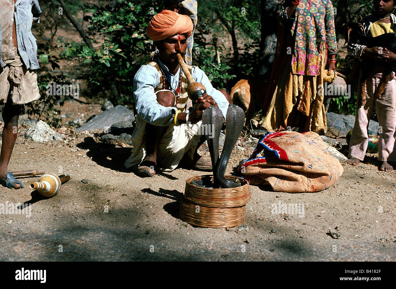 geography / travel, India, poeple, snake-charmers, Stock Photo