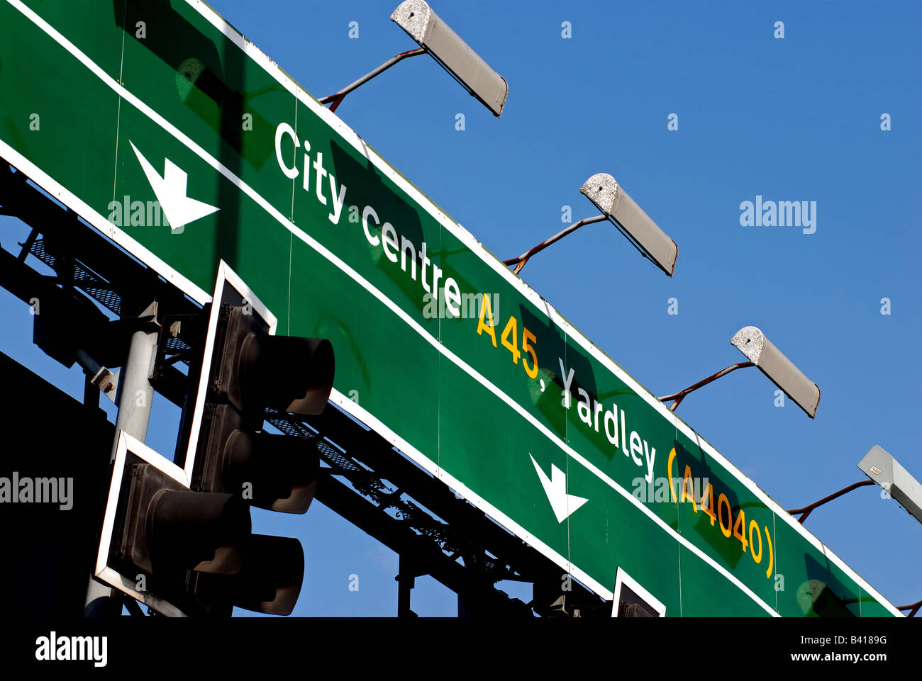 Road signs on overhead gantry hires stock photography and images Alamy