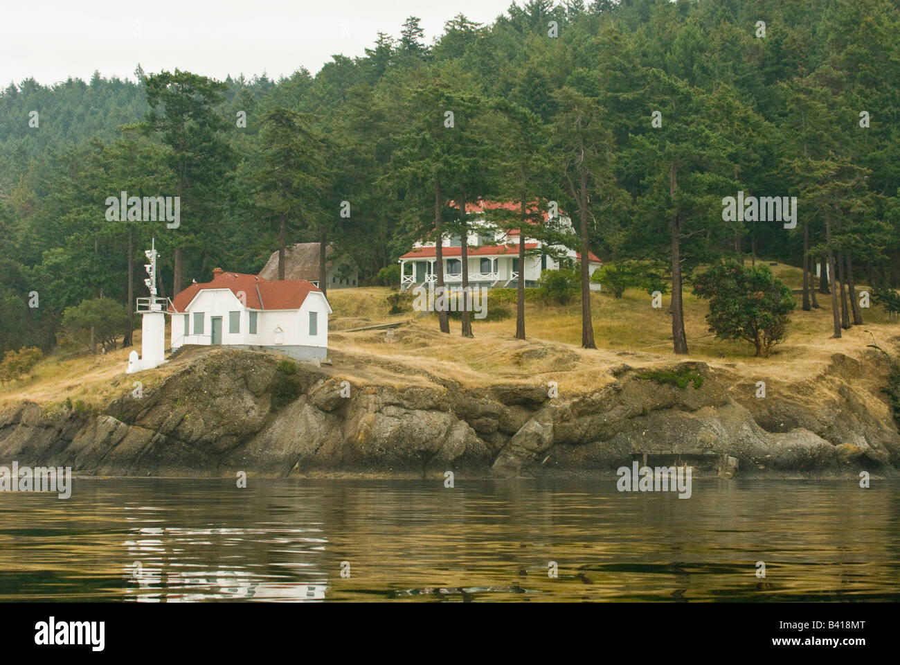 USA, WA, San Juan Islands. Turn Point Lighthouse on Stuart Island was