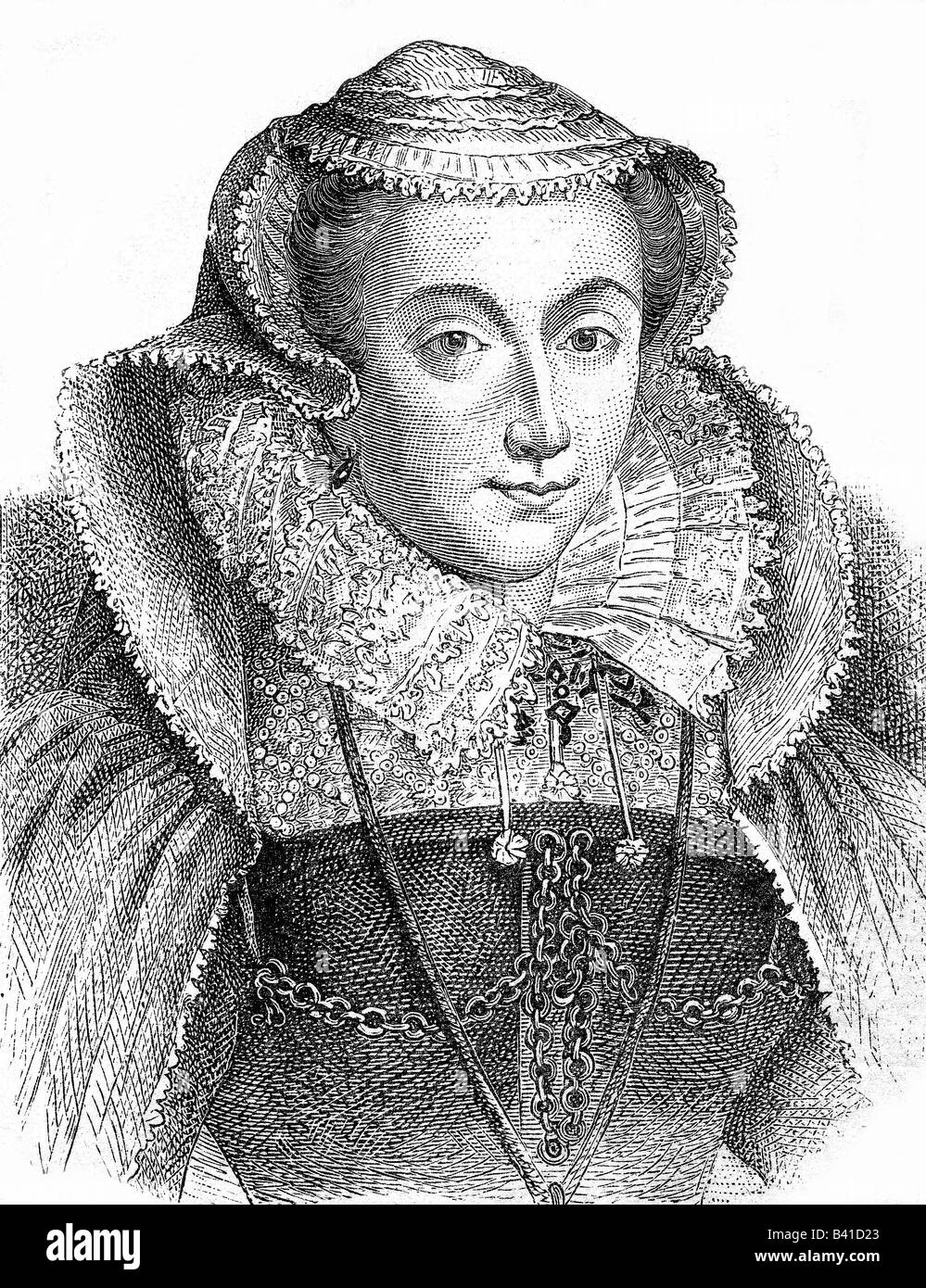 Mary I of Scotland (Mary Stuart), 8.12.1542 - 8.2.1587, Artist's Copyright has not to be cleared Stock Photo