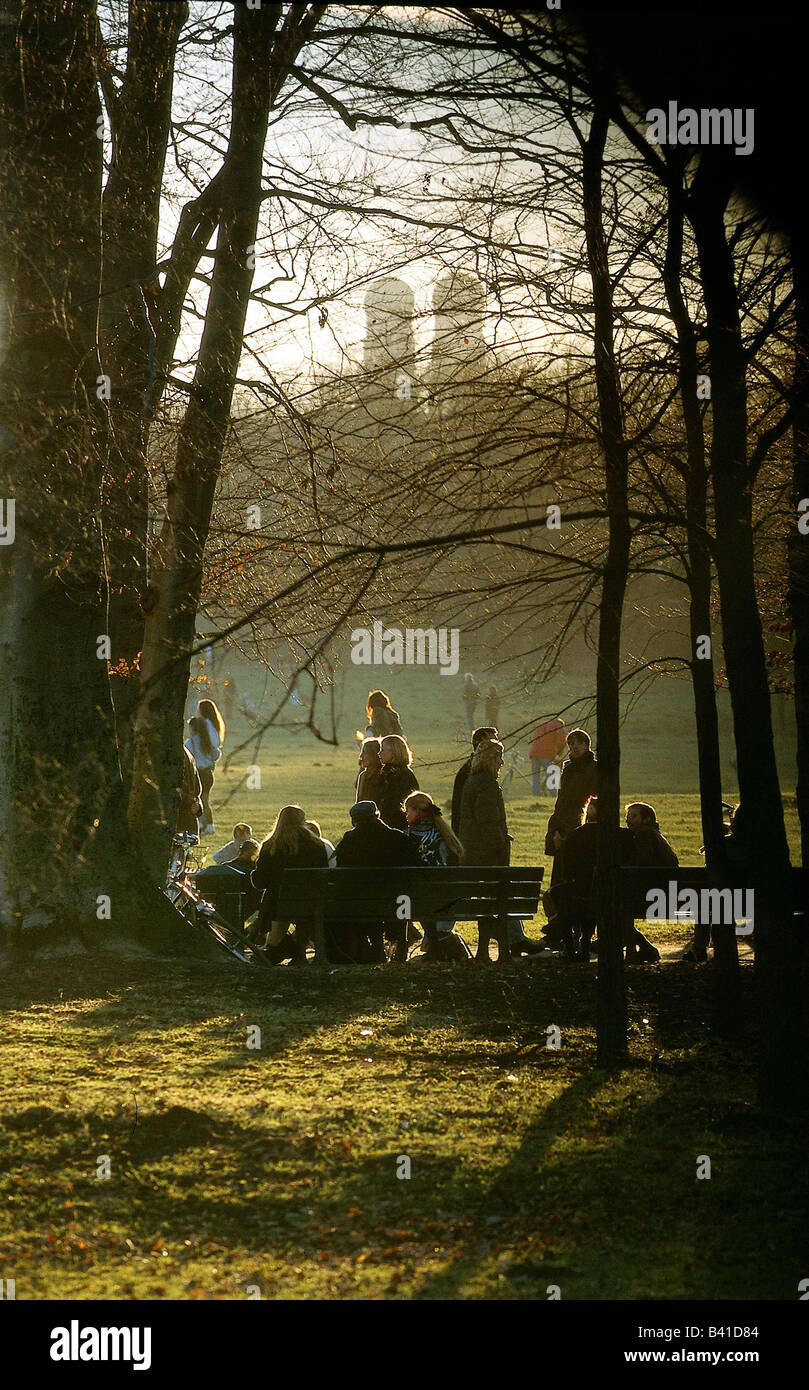 geography / travel, Germany, Bavaria, Munich, English Garden, people on