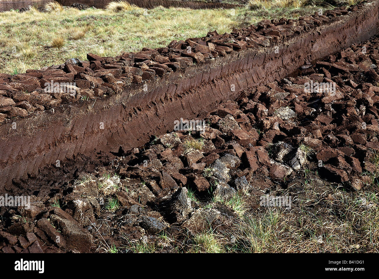 geography / travel, Ireland, farming / agriculture, peat extraction