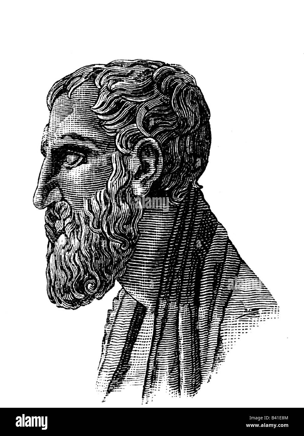 Zeno of Citium, circa 335 - 263 BC, Greek philosopher, portrait, side