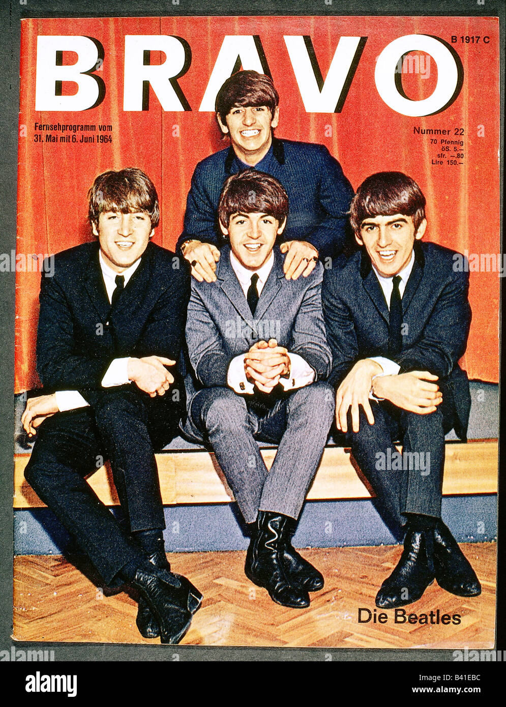 press / media, journals / magazines, Bravo, No. 22, cover, May / June, issue, 1964, The Beatles, 1960s, 60s, journal, magazine, Stock Photo