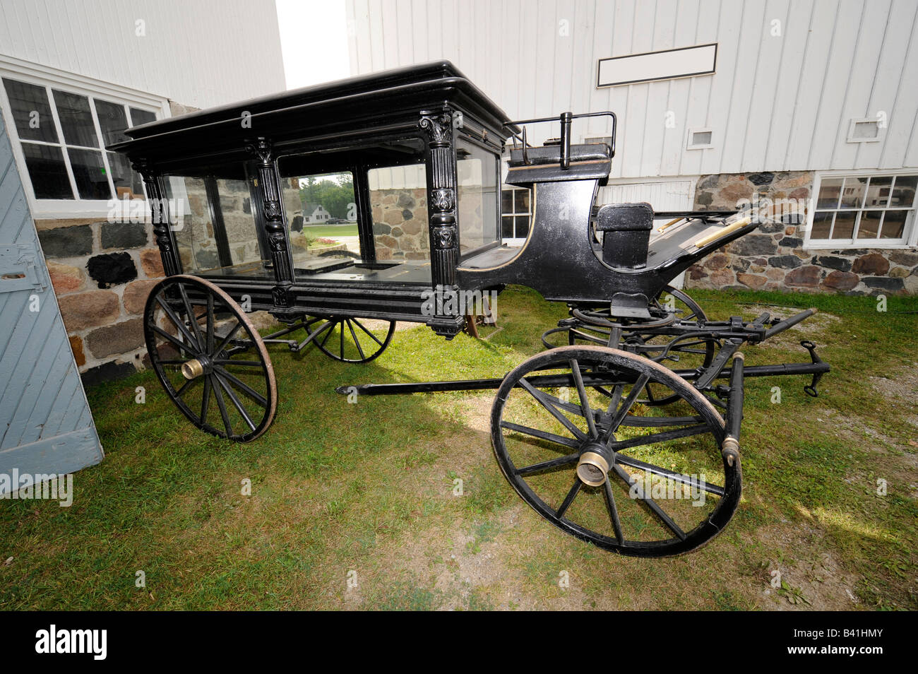 Historic horse drawn hearse Stock Photo - Alamy