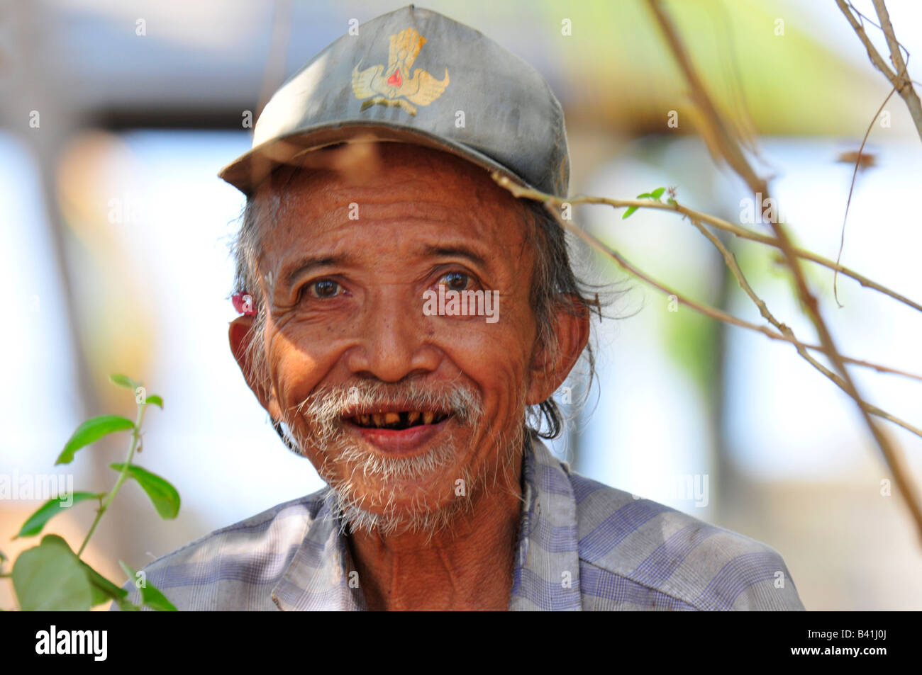 homeless man, bali aga village, semberan, bali aga village , north bali , indonesia Stock Photo
