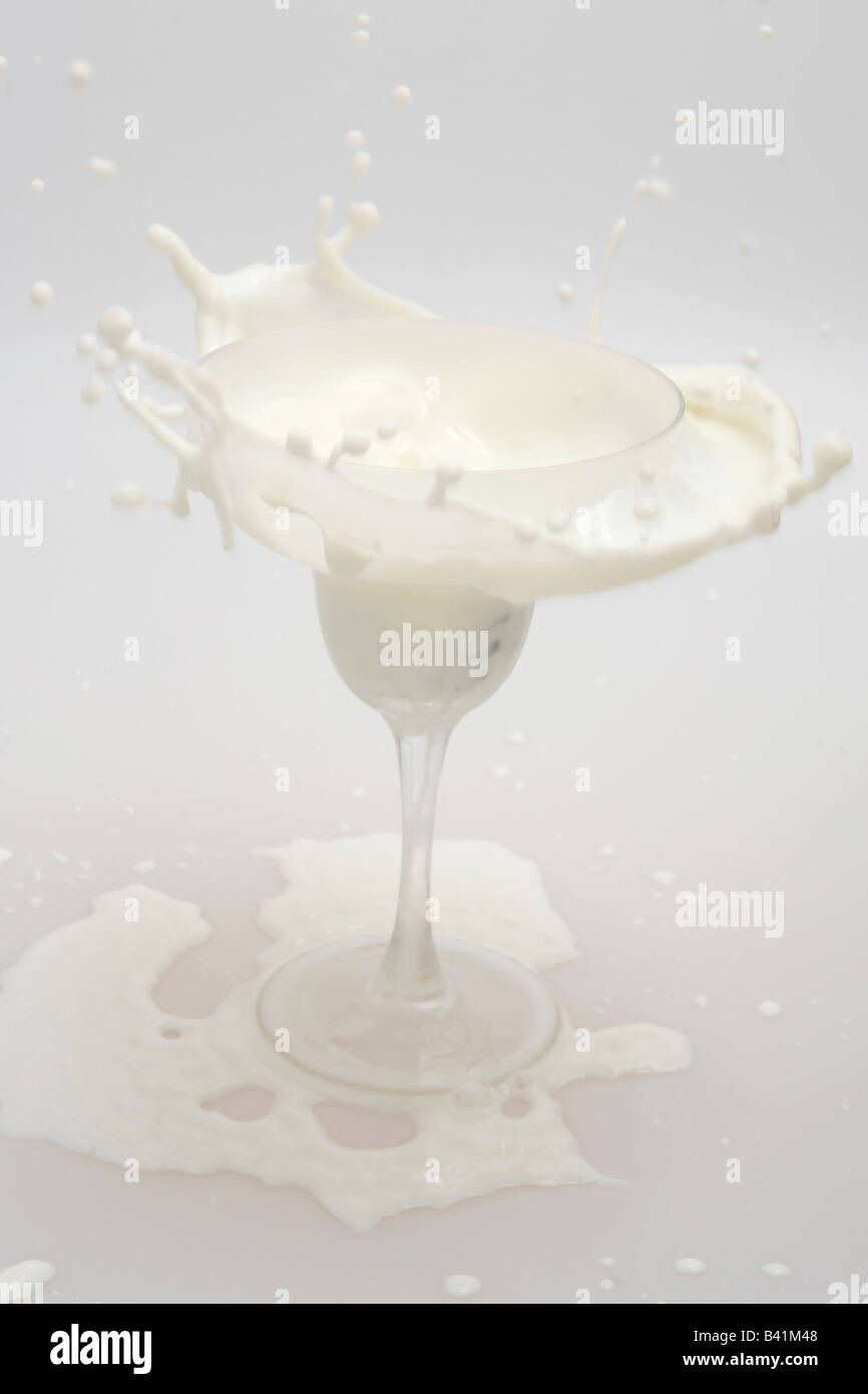 Strawberry In Cream Stock Photo - Alamy