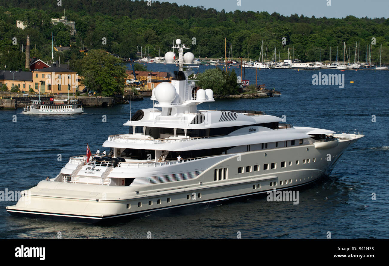 Super yacht Pelorus Stock Photo