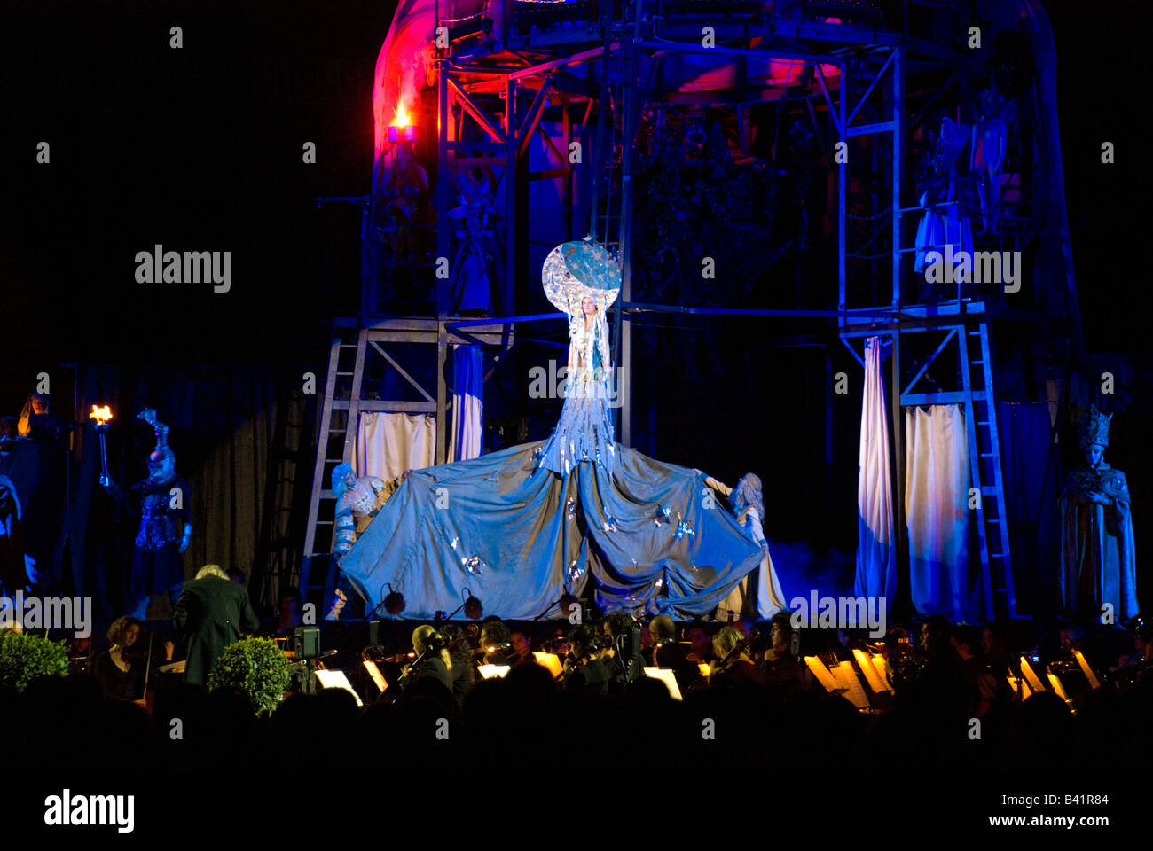 Plaza de Toros Palma Mallorca Spain A performance of CARMINA BURANA Monumental Opera at the bullring Stock Photo
