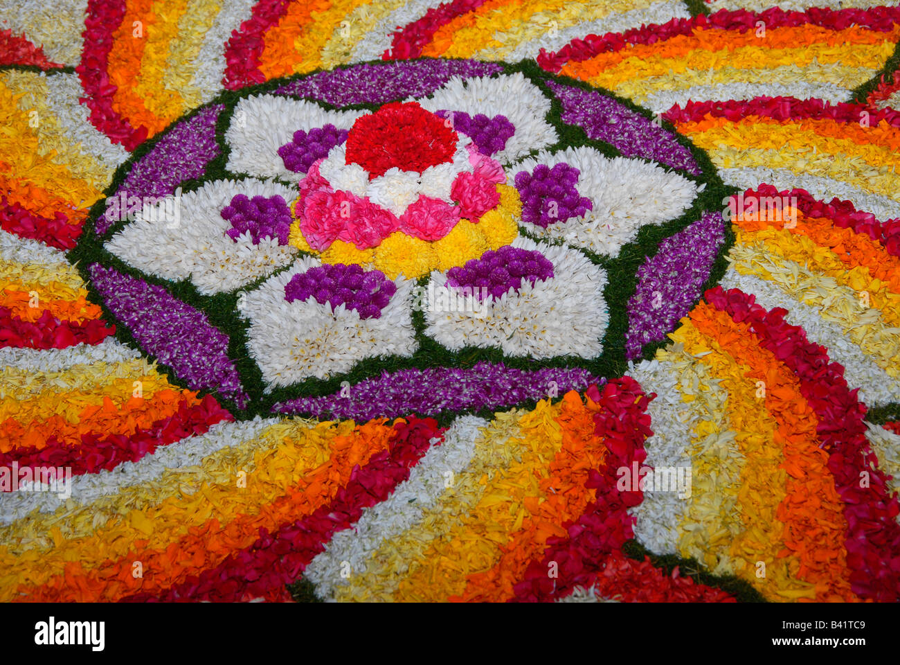 Floral art (Pookklalam) of Kerala,India Stock Photo - Alamy