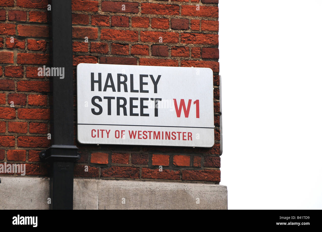 Harley Street sign, London, England Stock Photo Alamy