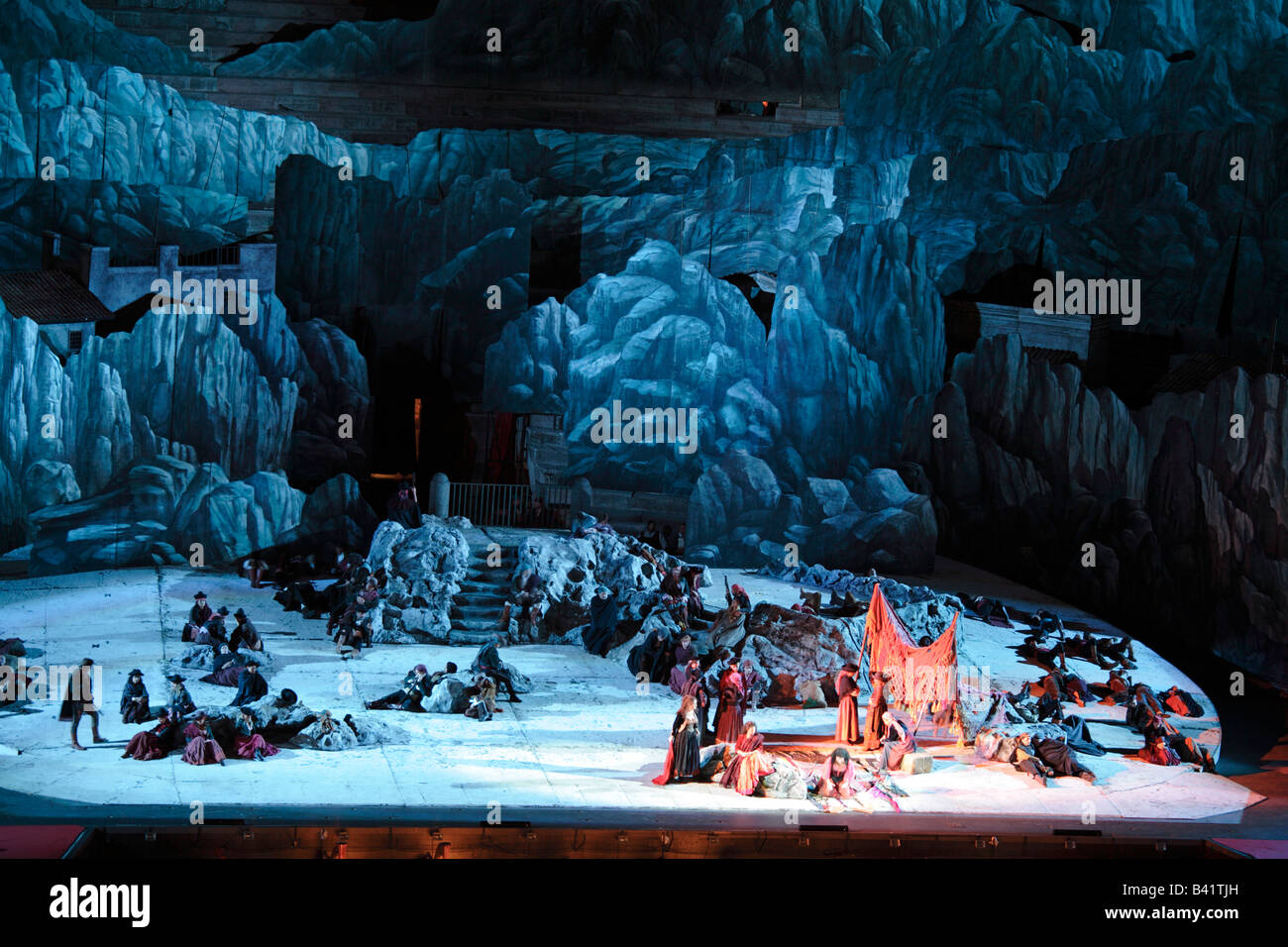 Carmen by Bizet, performance at Arena, Verona, Italy Stock Photo