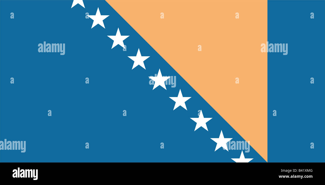 national flag of bosnia herzegovina Stock Photo - Alamy