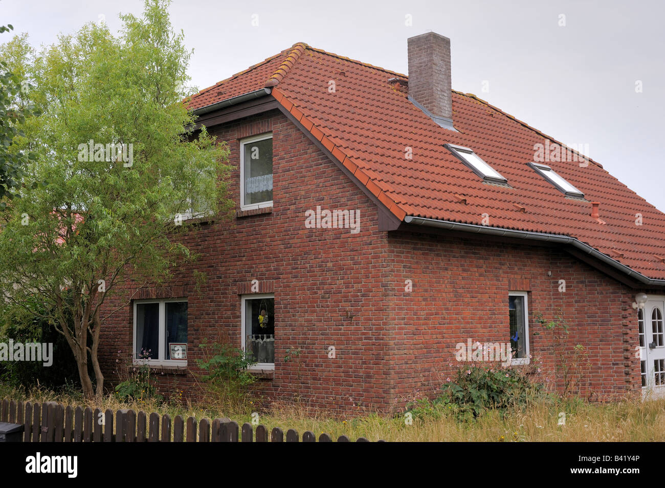 a house to be put up for compulsory sale in Mecklenburg-Western Pomerania, germany. Stock Photo