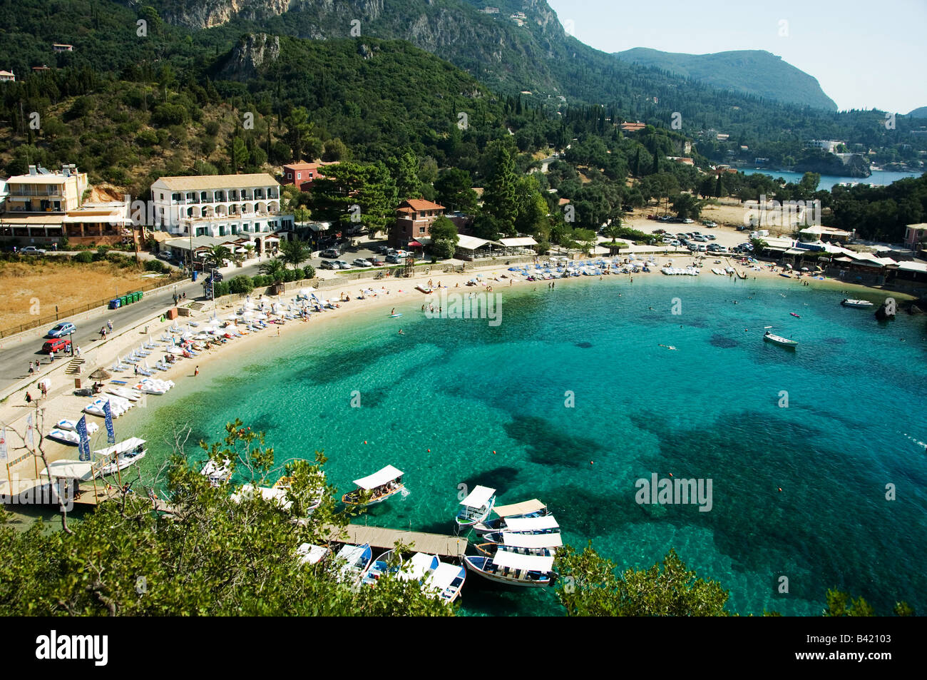 Paleokastritsa, Corfu, Greece Stock Photo Alamy