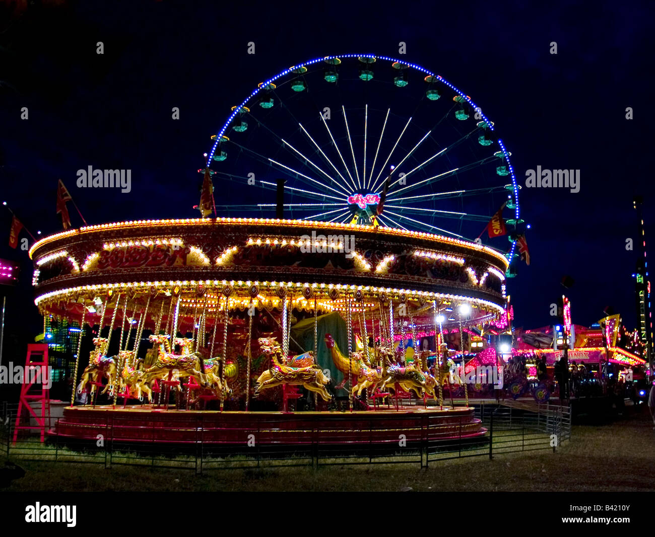 All the fun at the fair, The Hoppings, Newcastle Stock Photo