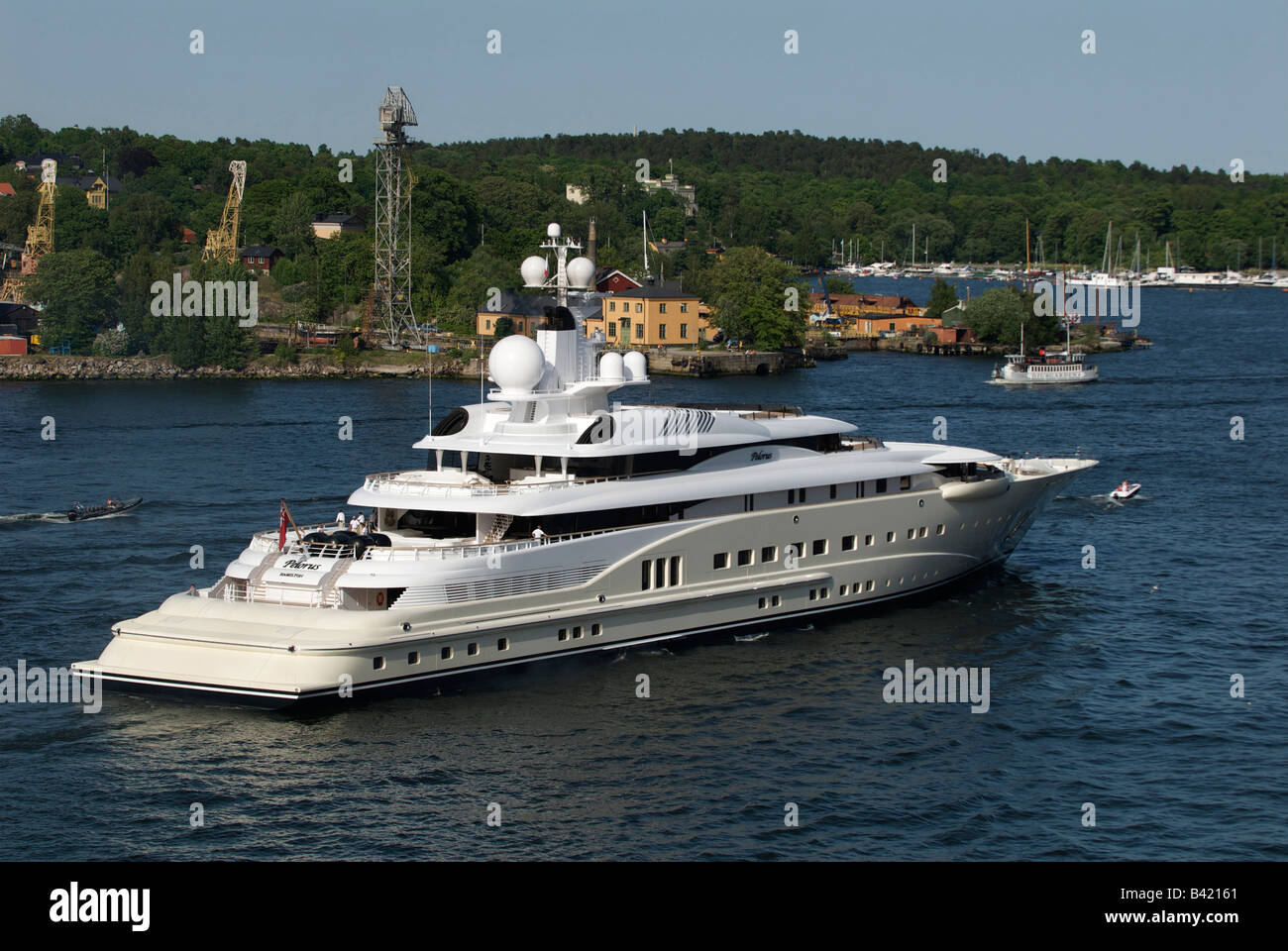 Super yacht Pelorus Stock Photo