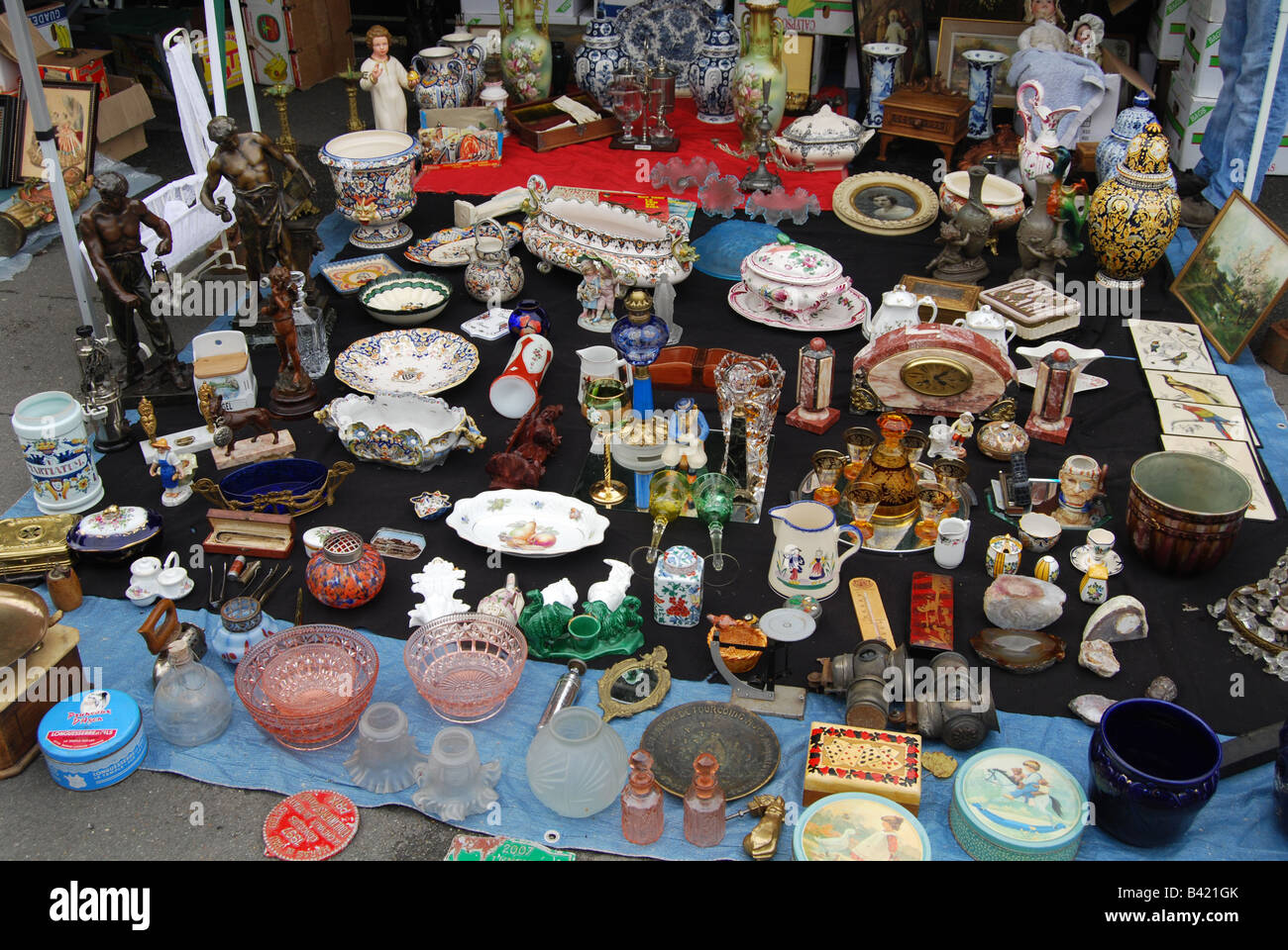assorted goods at Lille Braderie France Stock Photo Alamy