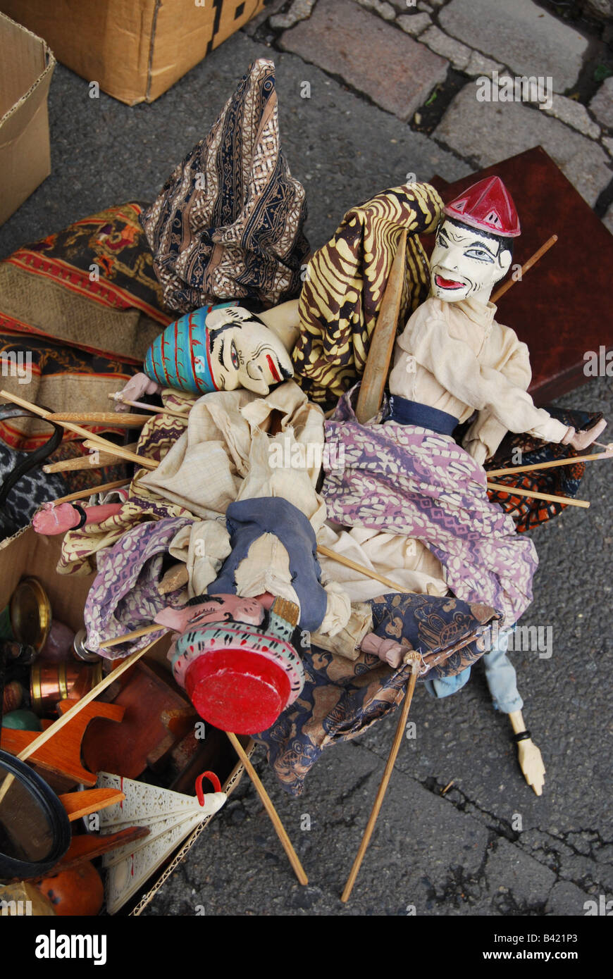 hand puppets at Lille Braderie France Stock Photo Alamy