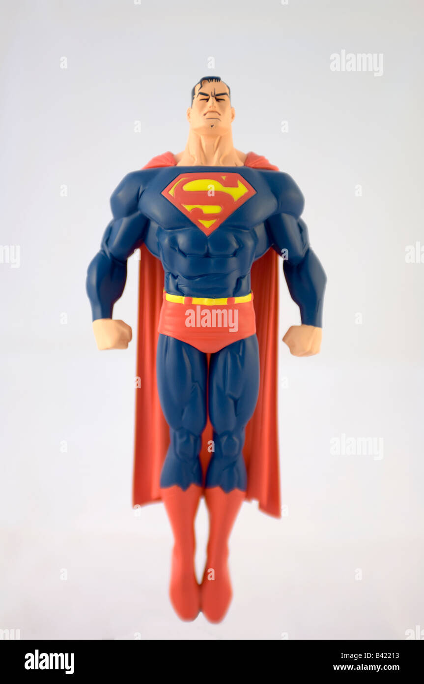 Toy statue of Superman Stock Photo