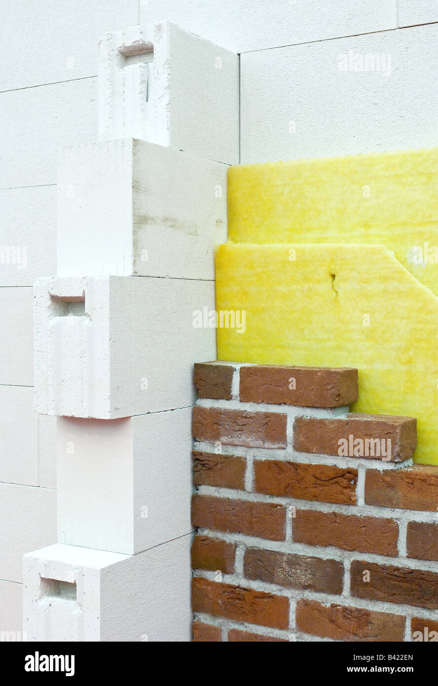 Thermal insulation of a wall Stock Photo