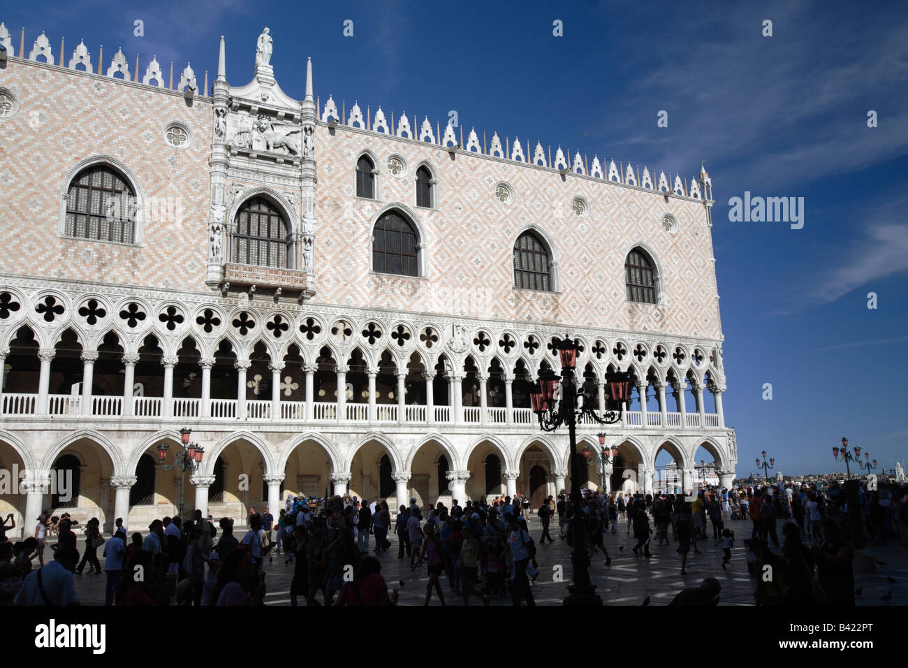 The gothic facade of Palazzo Ducale, Venice, Italy Stock Photo