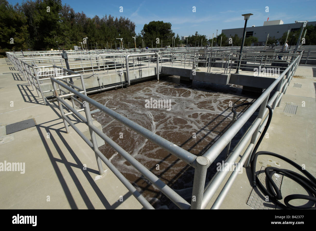 Aeration tanks Stock Photo Alamy