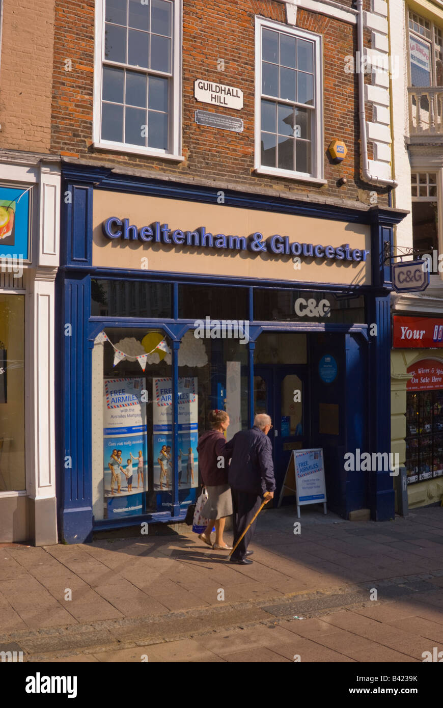 Cheltenham & Gloucester Building Society in Norwich,Norfolk,Uk Stock Photo