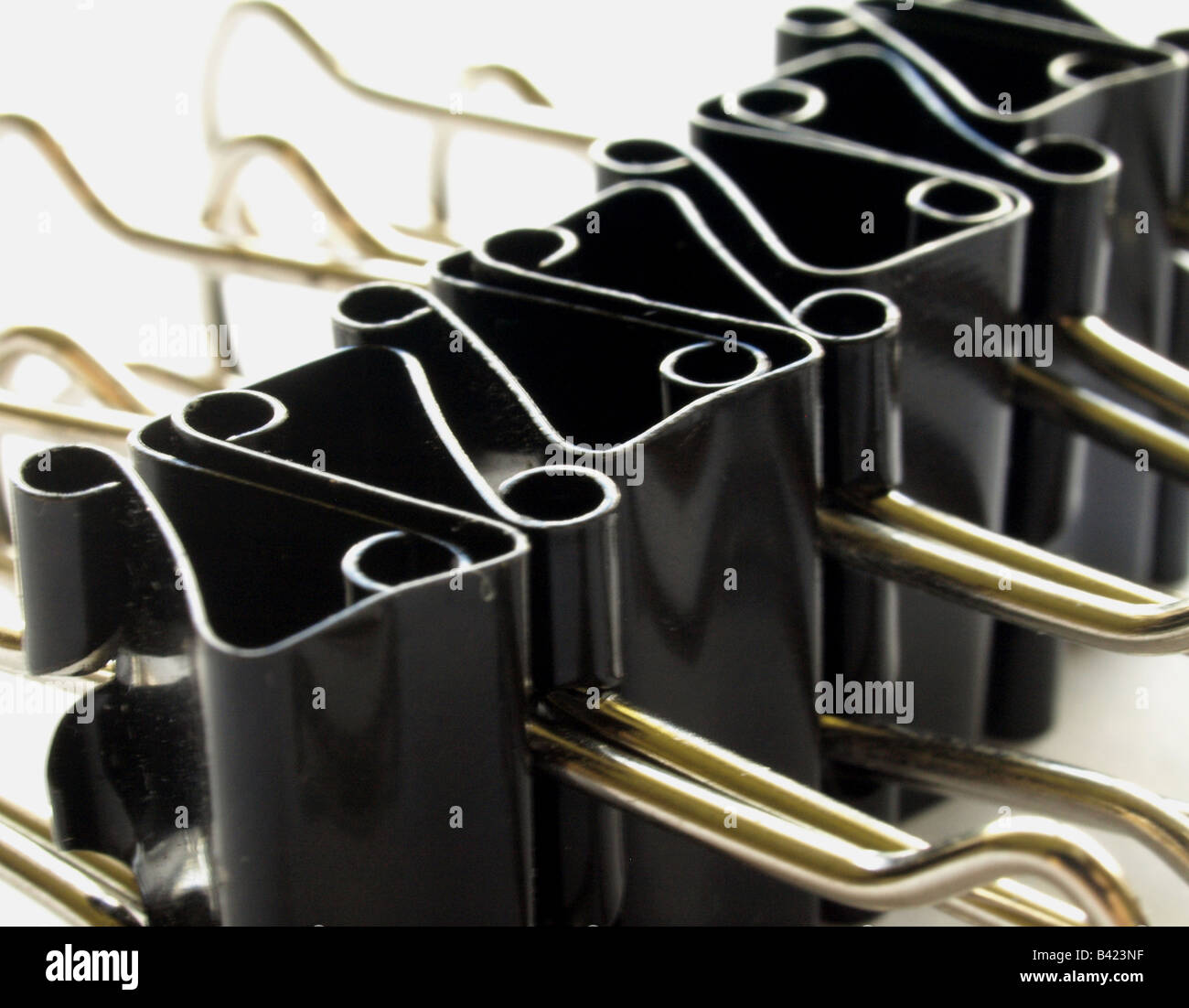 Steel binder clips Stock Photo Alamy