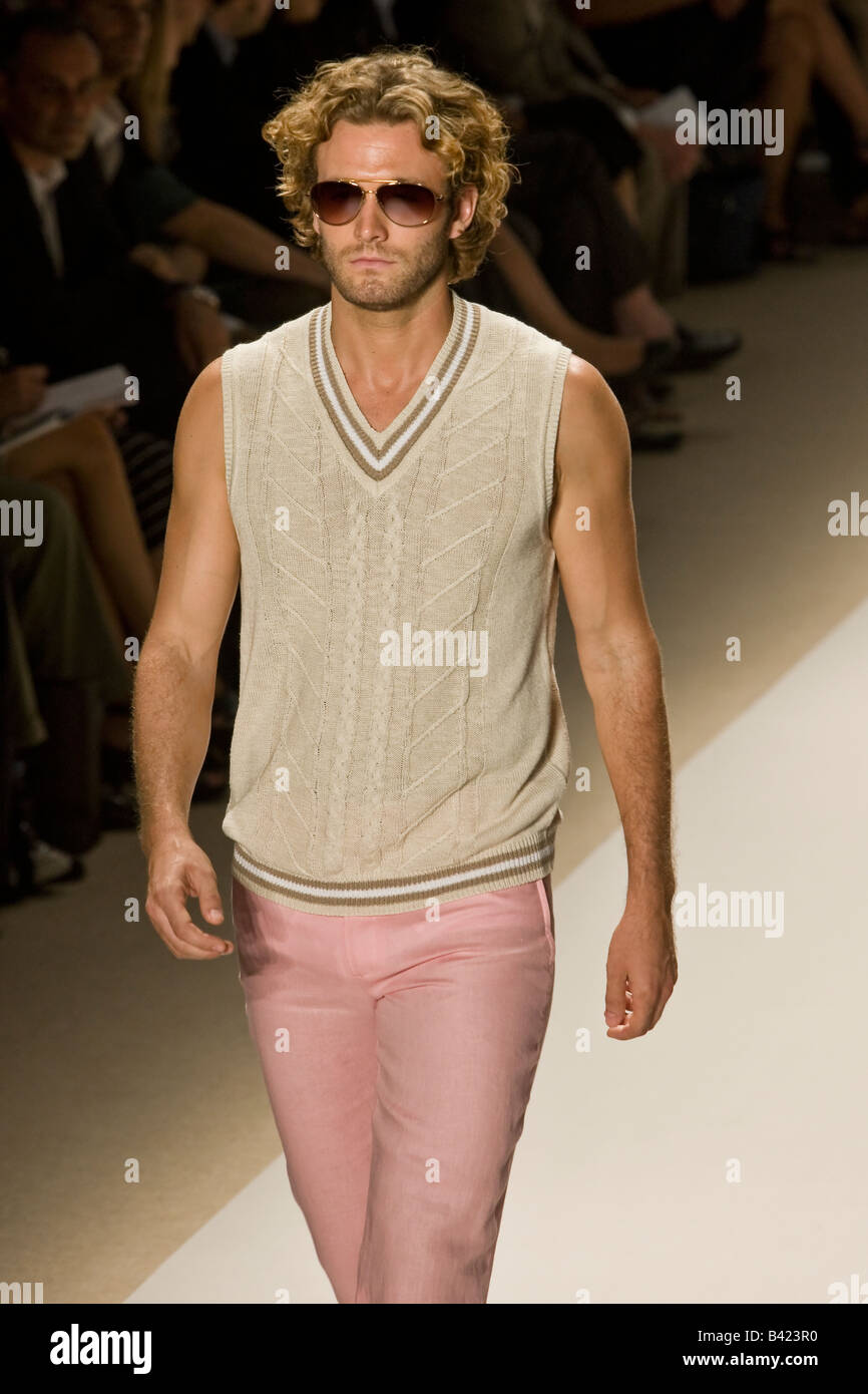 Perry Ellis presents Spring &  Summer 2009 Mens ready to wear collection. Stock Photo