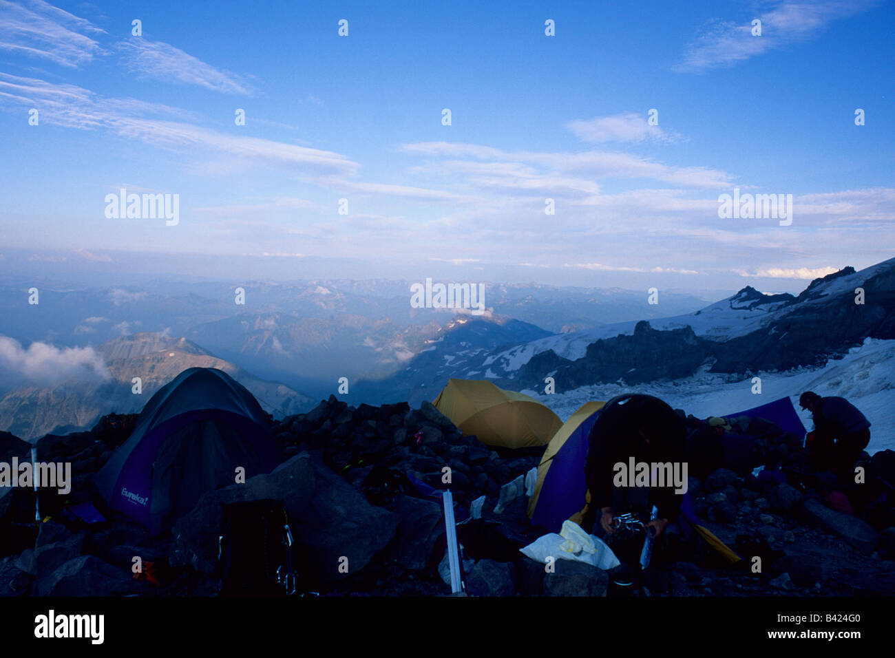 Camp Schurman, Mt Rainier National Park, Washington Stock Photo Alamy
