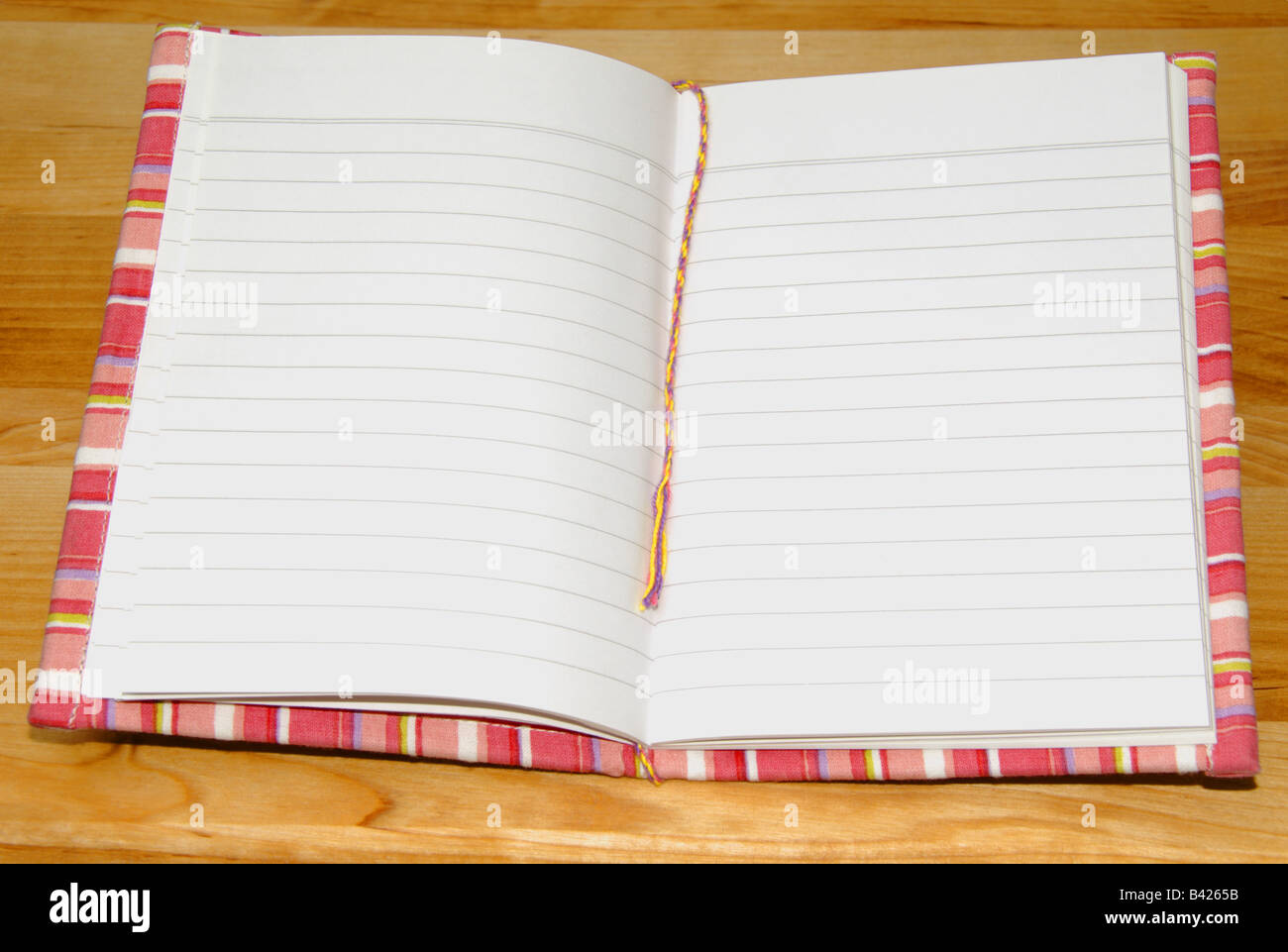 Blank lined notebook Stock Photo Alamy