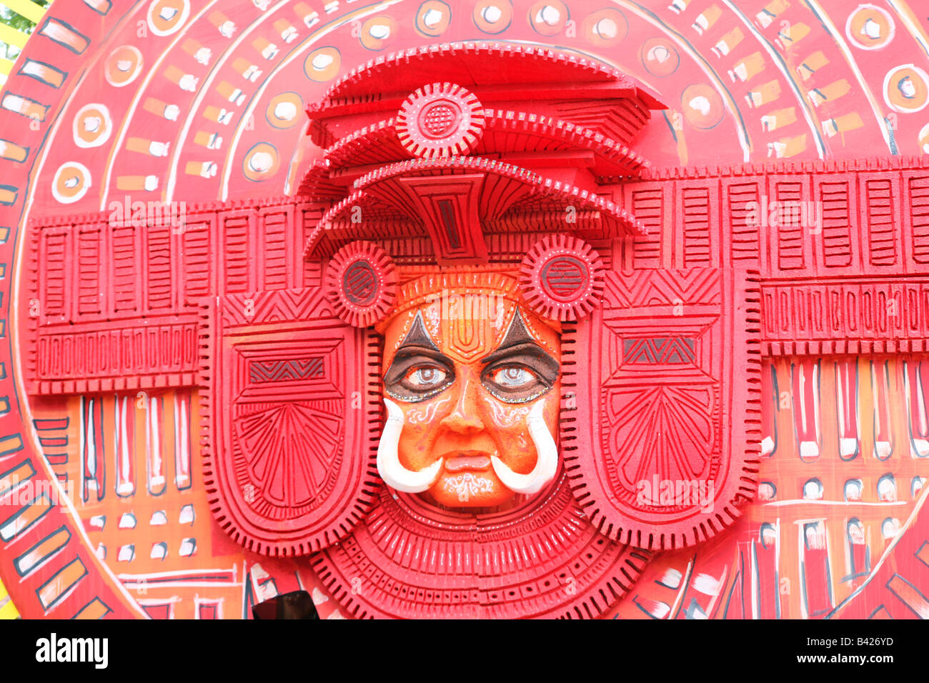 Theyyam performer from kerala,India Stock Photo