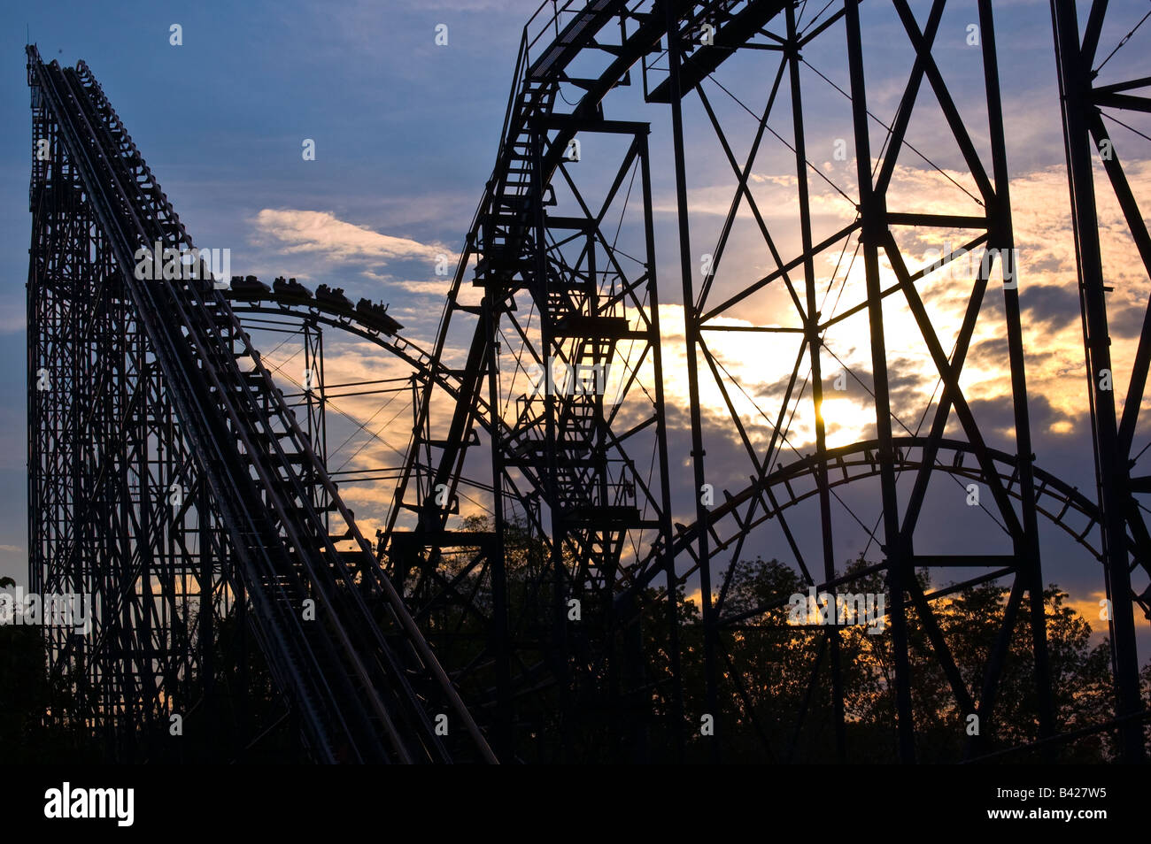 The Vortex ride at Kings Island amusement park treats thrill seekers to