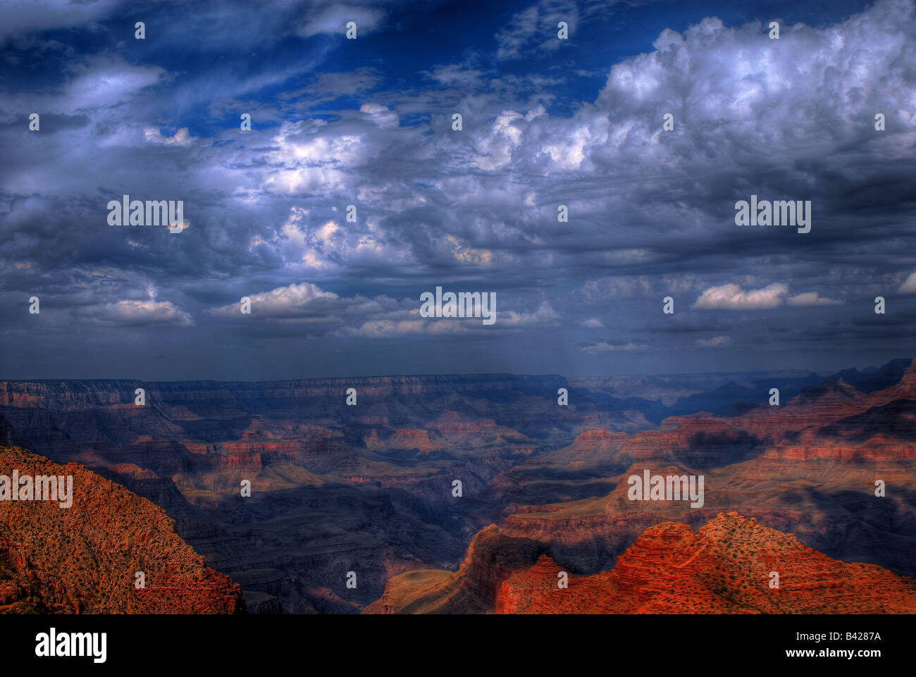 Grand Canyon with a storm approaching Stock Photo - Alamy