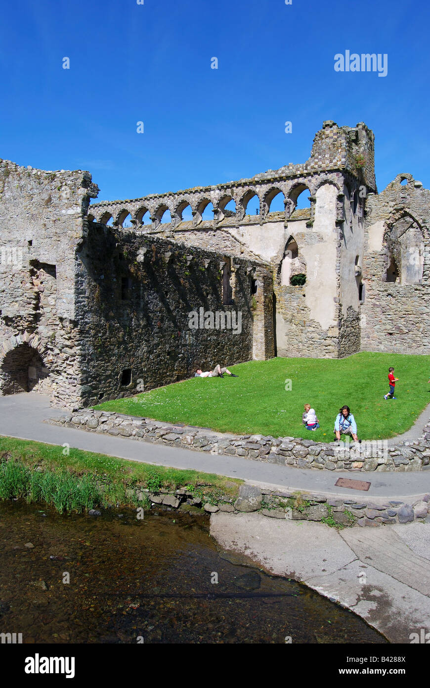 The Bishops Palace ruins, St.David’s Cathedral, St.Davids, Pembrokeshire, Wales, United Kingdom Stock Photo