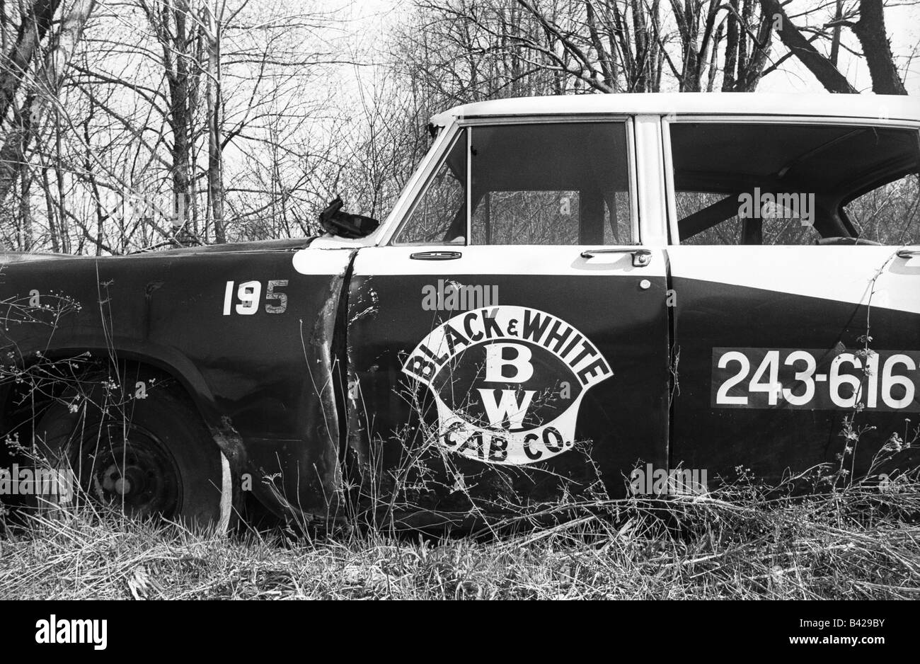 Black And White Taxi Cab Stock Photo Alamy