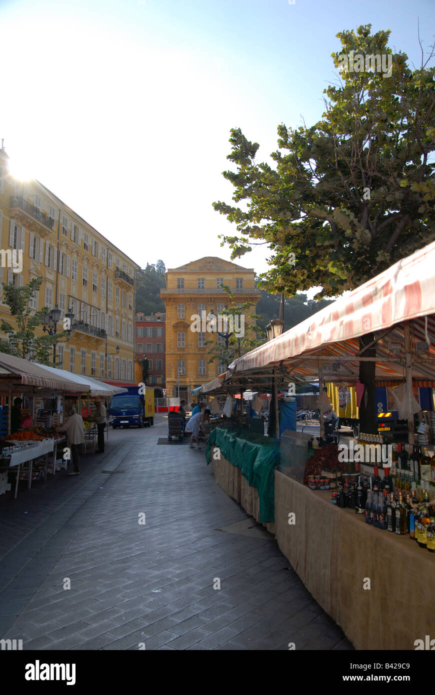 The market on the Cours Saleya in the old town Vieux Nice Nice Cote d Azur French Riviera France Stock Photo