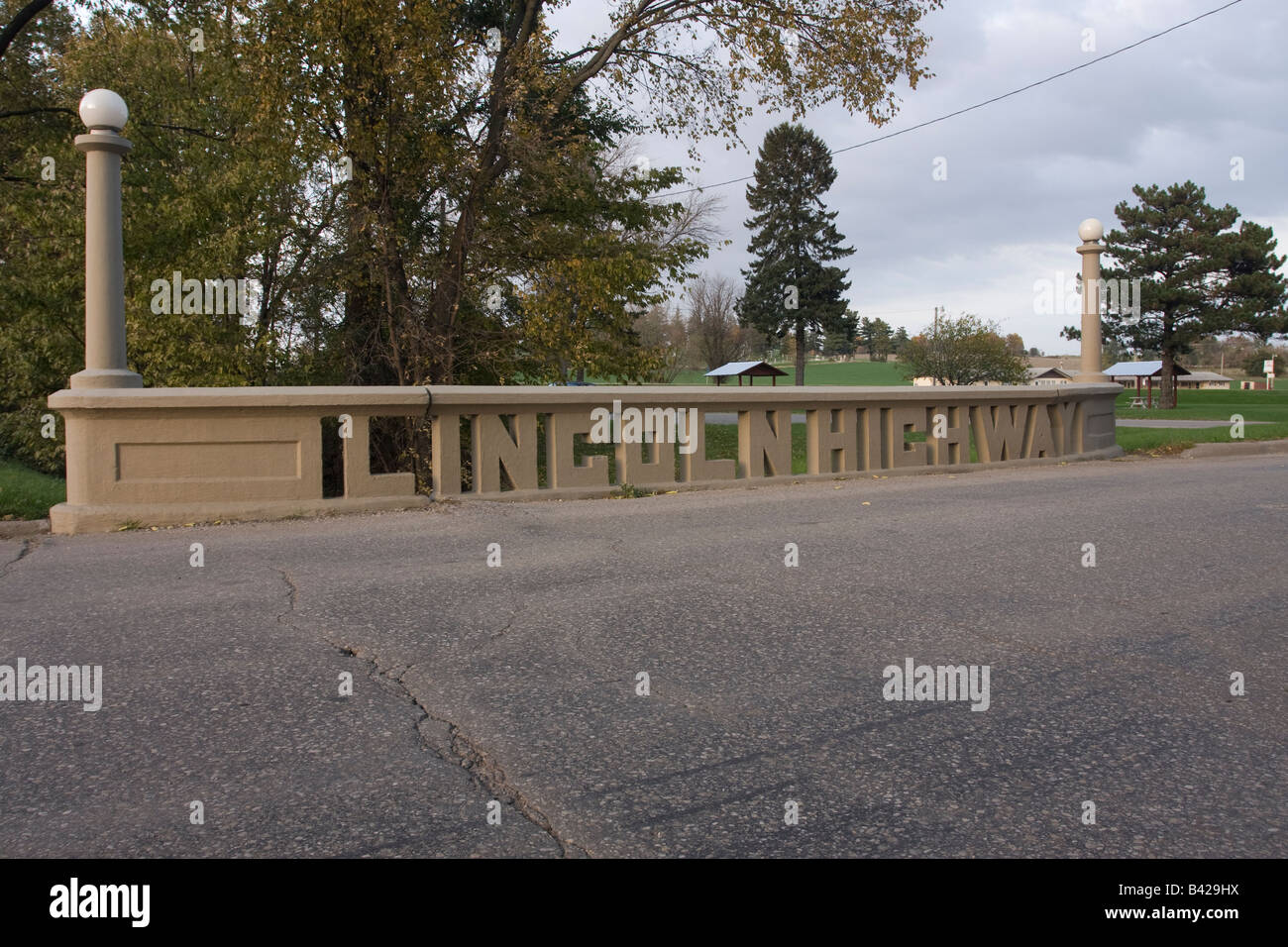 Lincoln Highway bridge in Tama Iowa Stock Photo