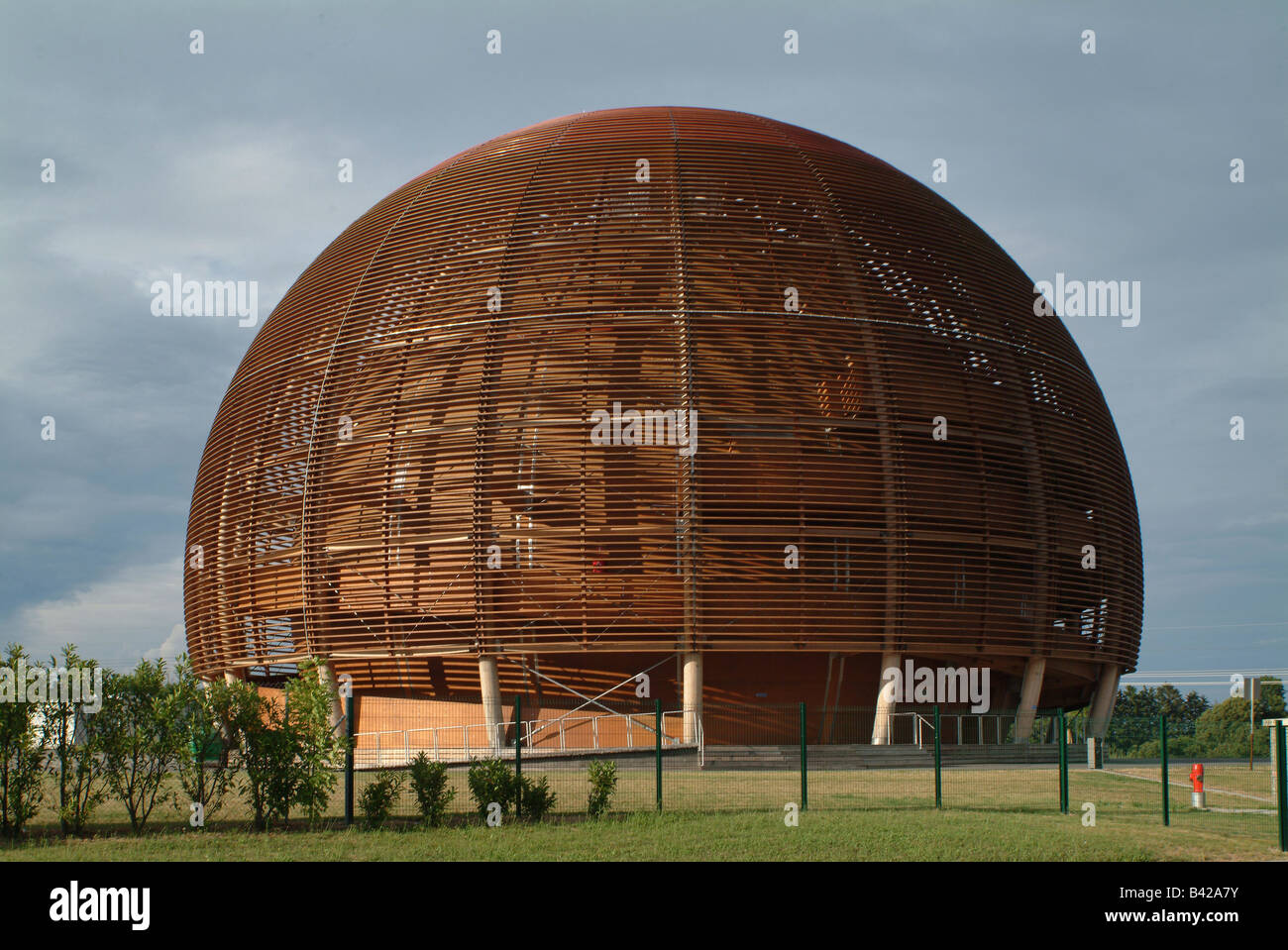Palais de l'Equilibre, Globe of Science and Innovation, Globe de Science et lInnovation, C.E.R.N., CERN, Meyrin, Geneve. Stock Photo