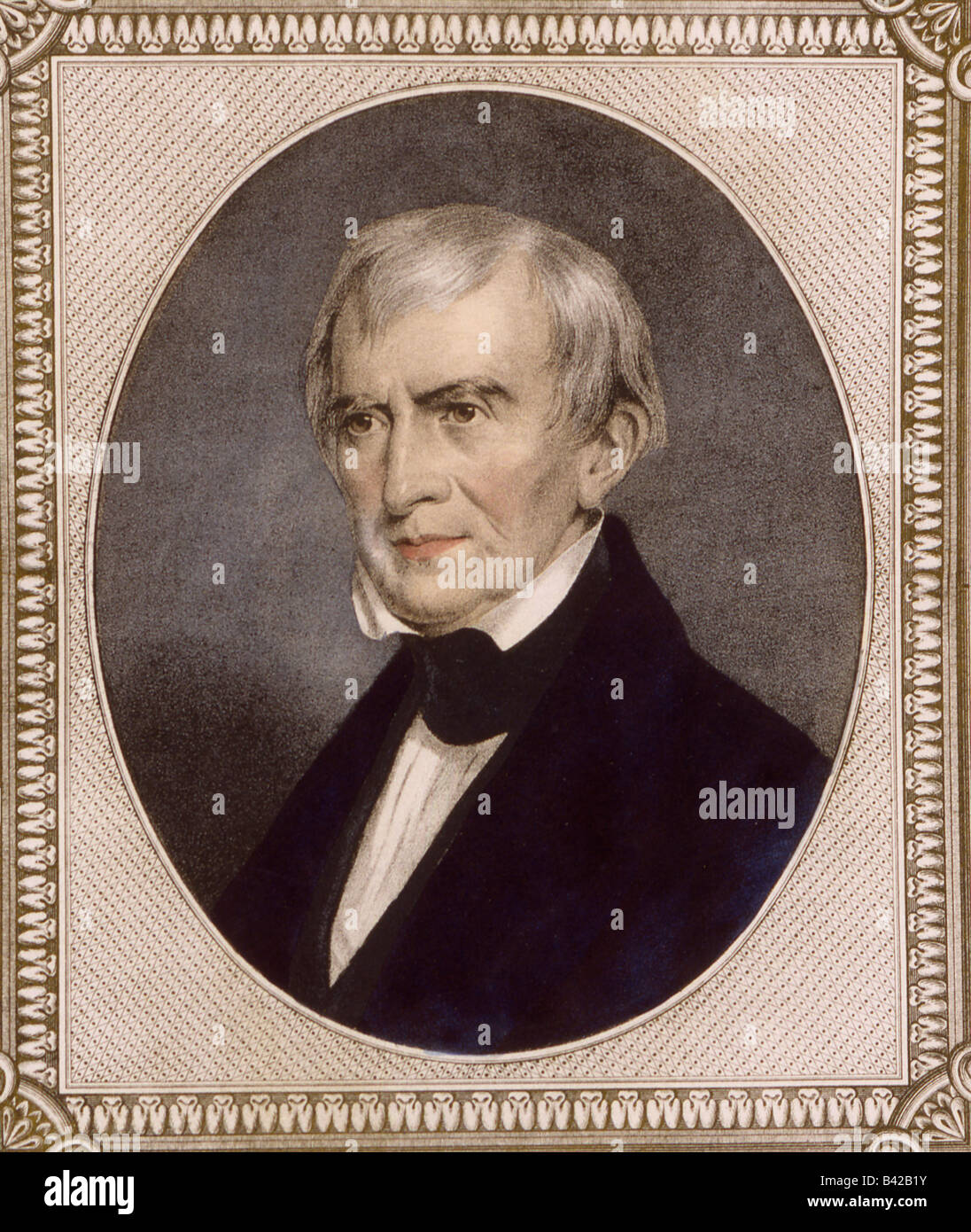 William H Harrison, Ninth President of the United States and the first to die in office Stock Photo