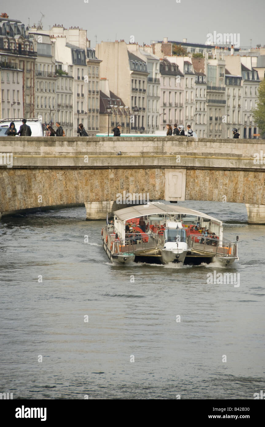 tourist boat on the river Seine Paris France Stock Photo - Alamy